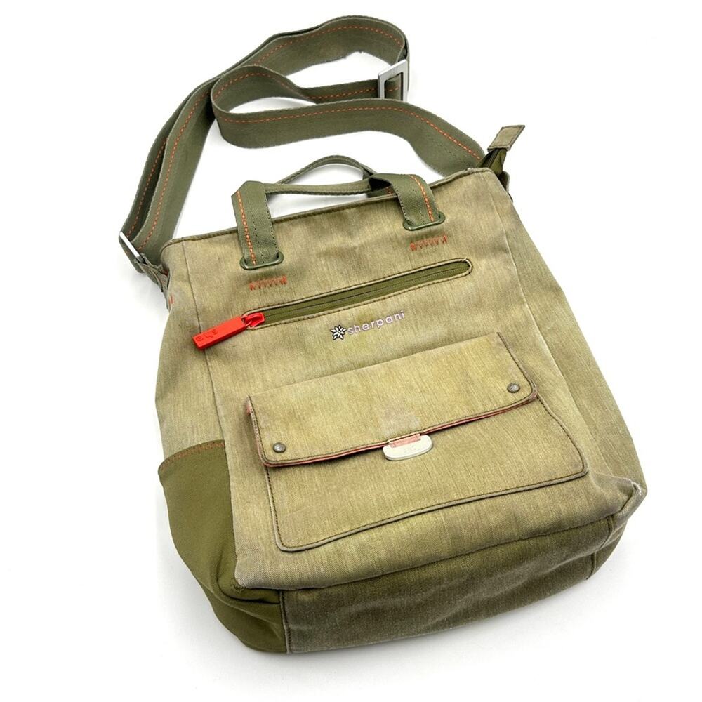 Sherpani women's Trevia Crossbody Tote Bag in Pebble Green - some flaws--